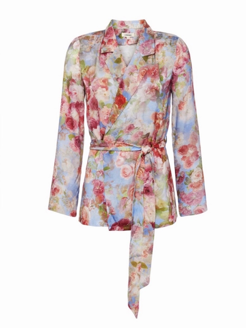 L’Agence Ciara Floral Open-Front Women's Jacket in Cloud Multicolor